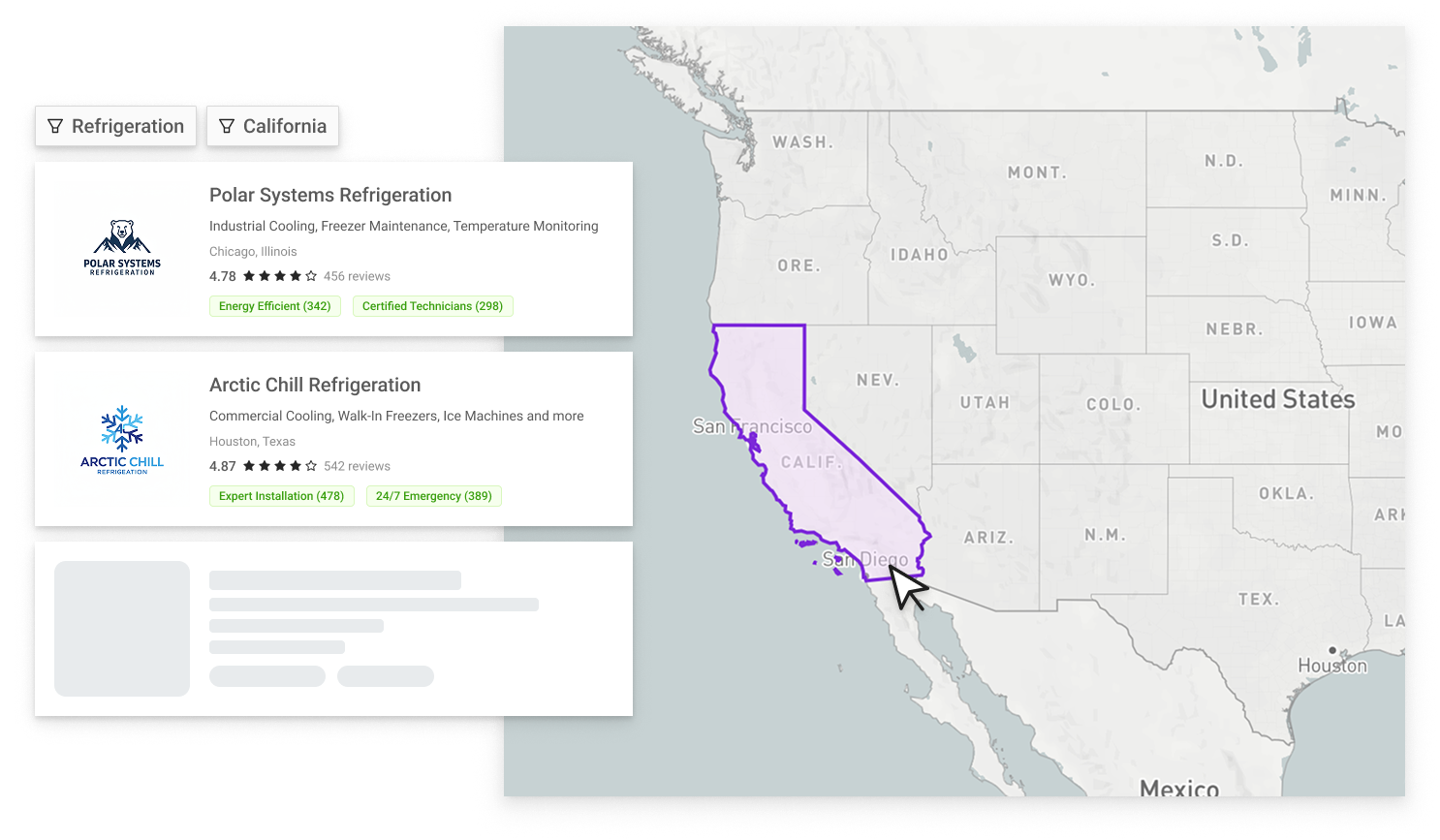 WrenchHub preview of California refrigeration query